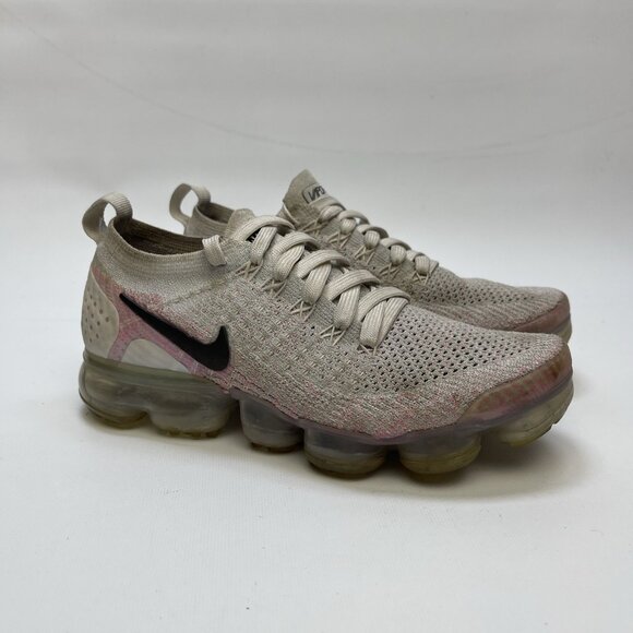 Nike Womens Air Vapormax Flyknit 2 White Hydrogen Pink Sz. 7 942843-102 Read - Picture 1 of 16